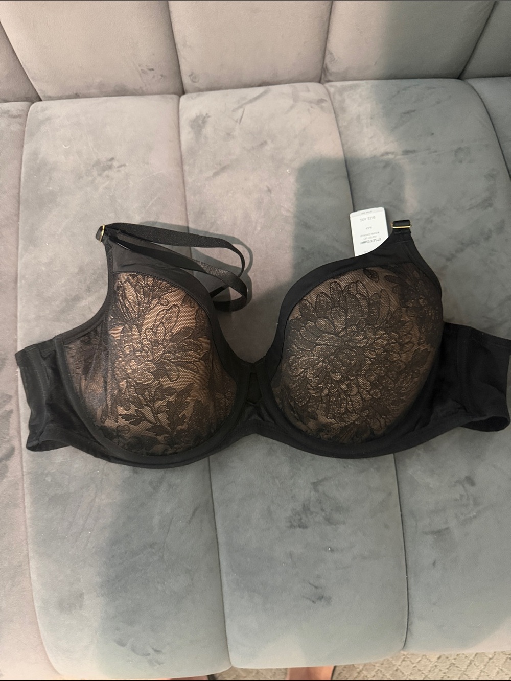 Soma Black Sheer Floral Lace Underwire Bra